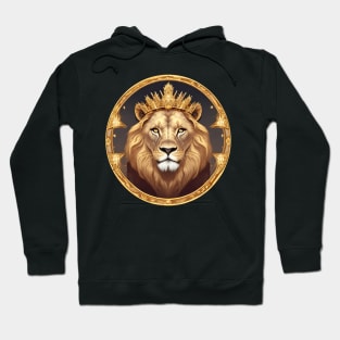 Regal Lion with Crown no.9 Hoodie